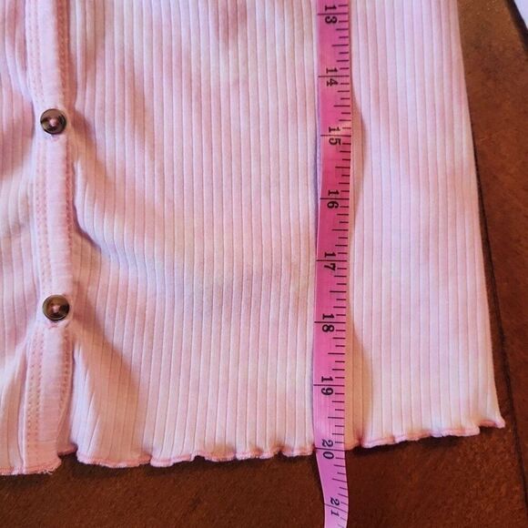 SO Kohls 2 Piece Lightweight Cardigan & Tank Top Set, XL, Pink & White Tie Dye - Picture 7 of 9